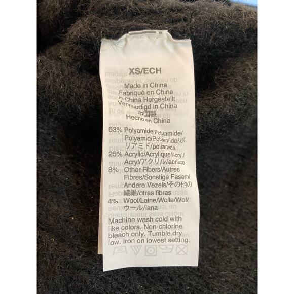 Madewell Eaton Pullover Crew Puff Sleeve Sweater Sz XS/Extra Small in Black NWT - Picture 6 of 6